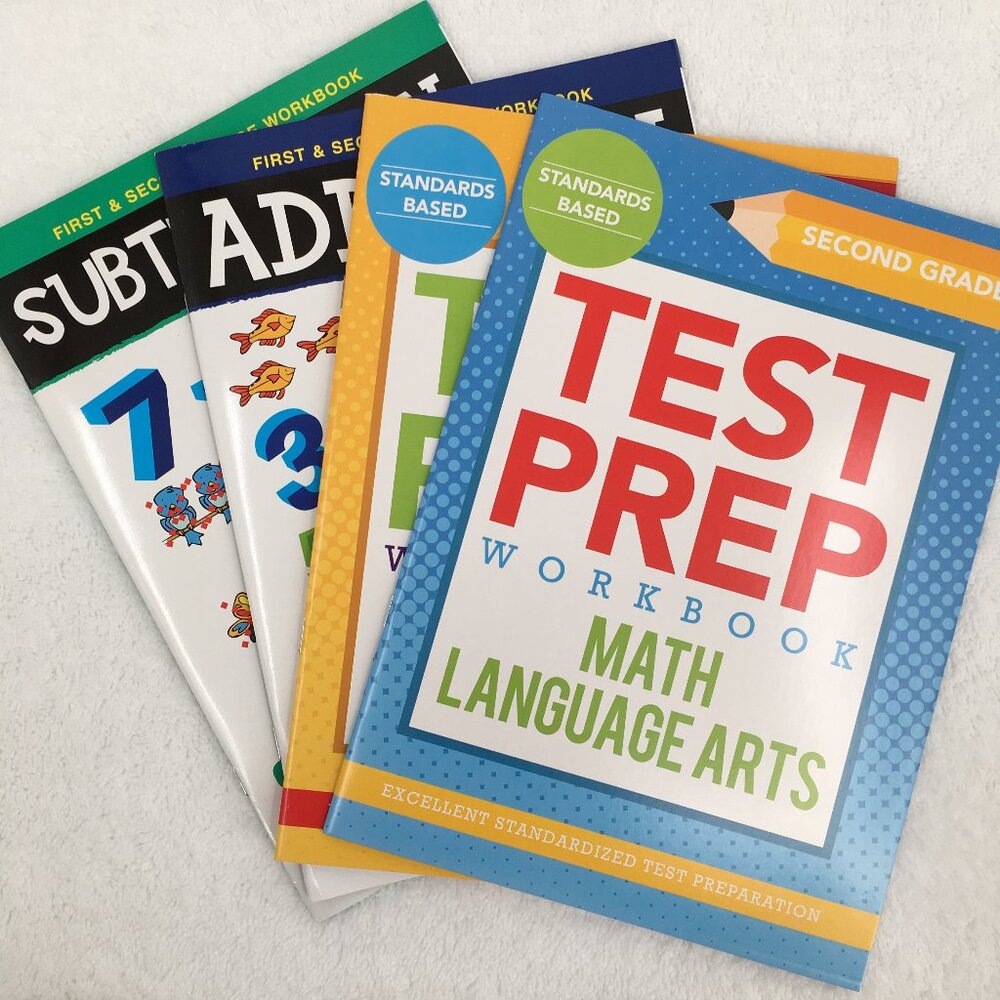 Common Core Education Books First and Second Grade Workbook & Test Prep Lot of 4